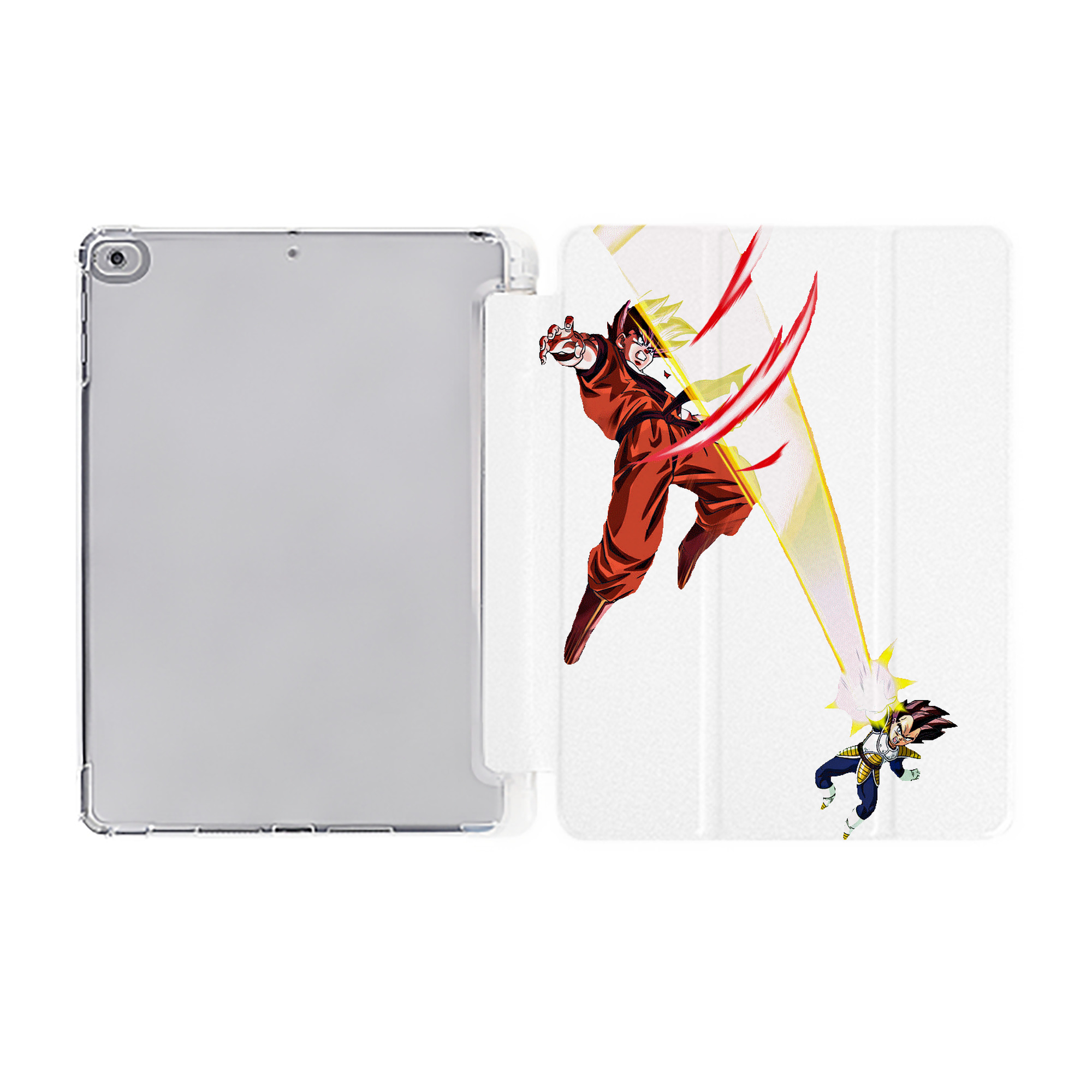 （画像用） ドラゴンボール ベジータ四世（Bejīta Yonsei）DRAGON BALL Vegeta IV IPad ケース ペン収納付き 三つ折りスタンド PUレザー×シリコン 対応機種9.5/10.5/10.9インチ